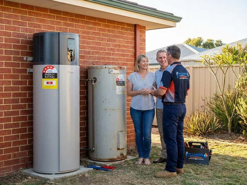 Energy rating comparison between heat pump and conventional electric hot water